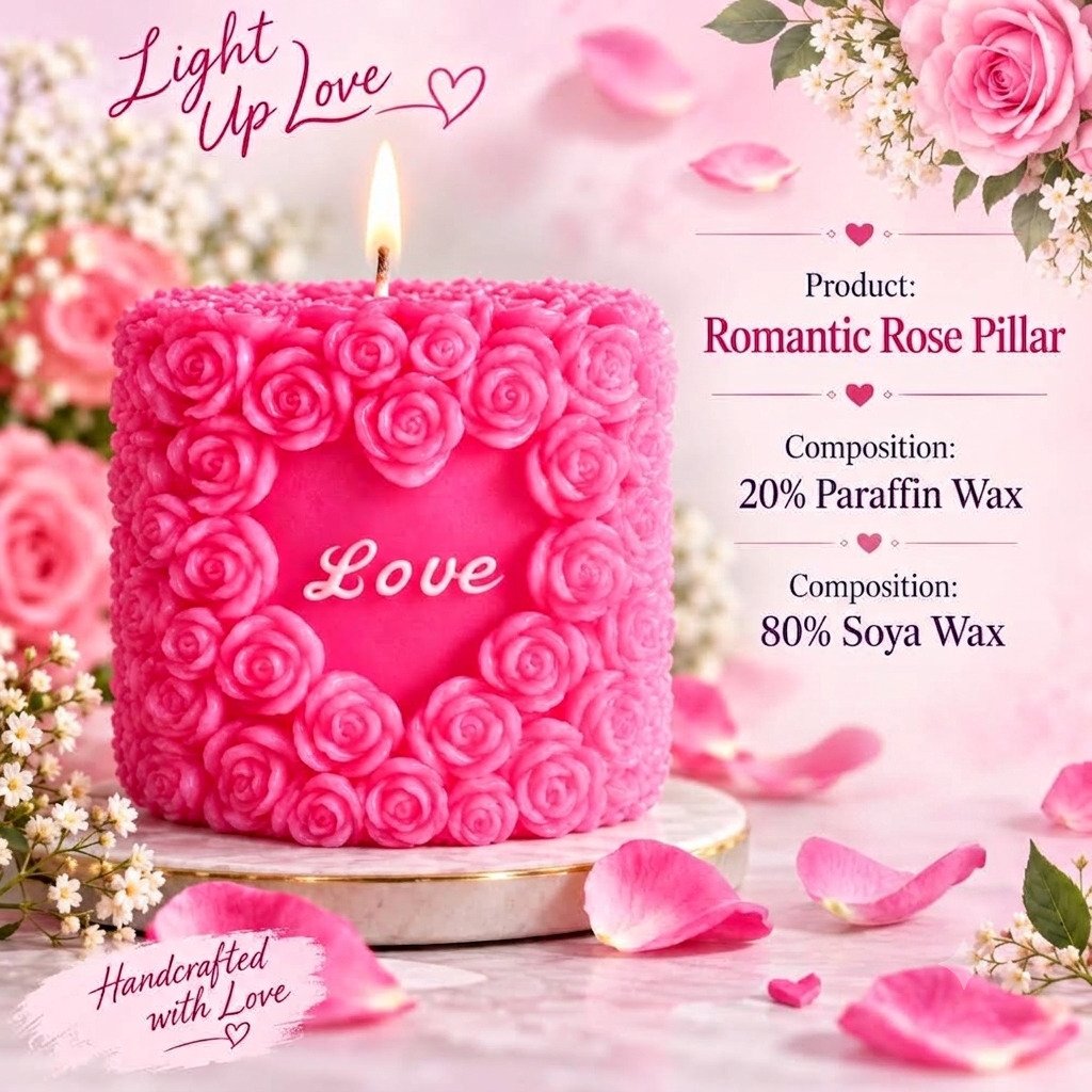 Romantic Rose Pillar